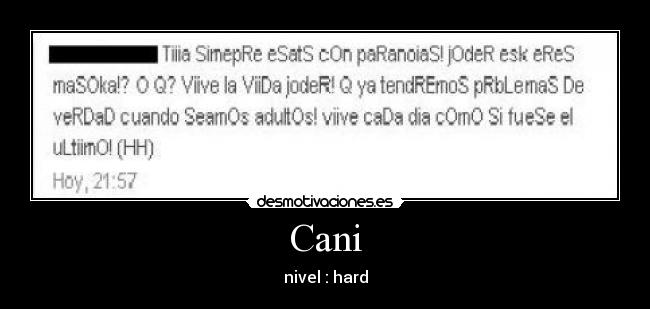 Cani - nivel : hard