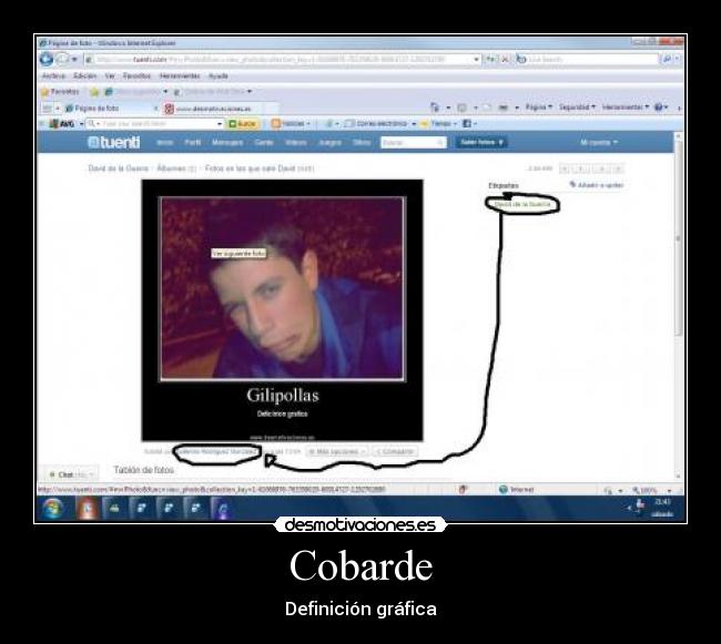 Cobarde - Definición gráfica