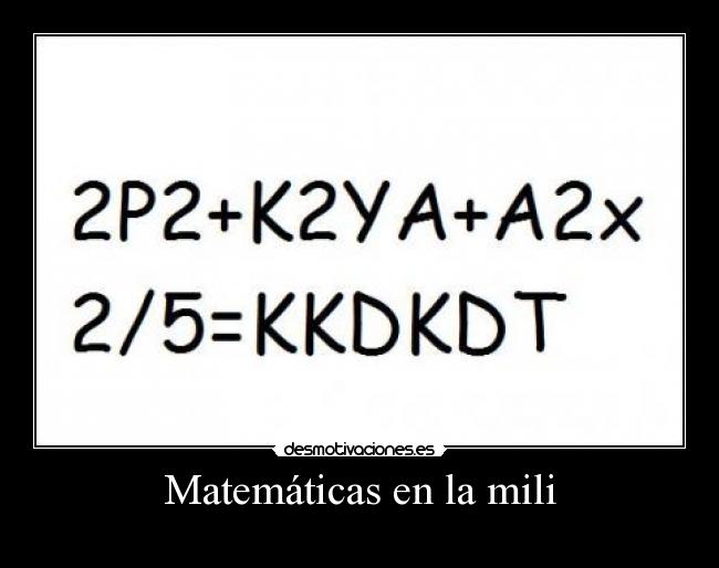 Matemáticas en la mili - 