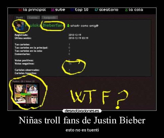 carteles pauloka bieberfan desmotivaciones