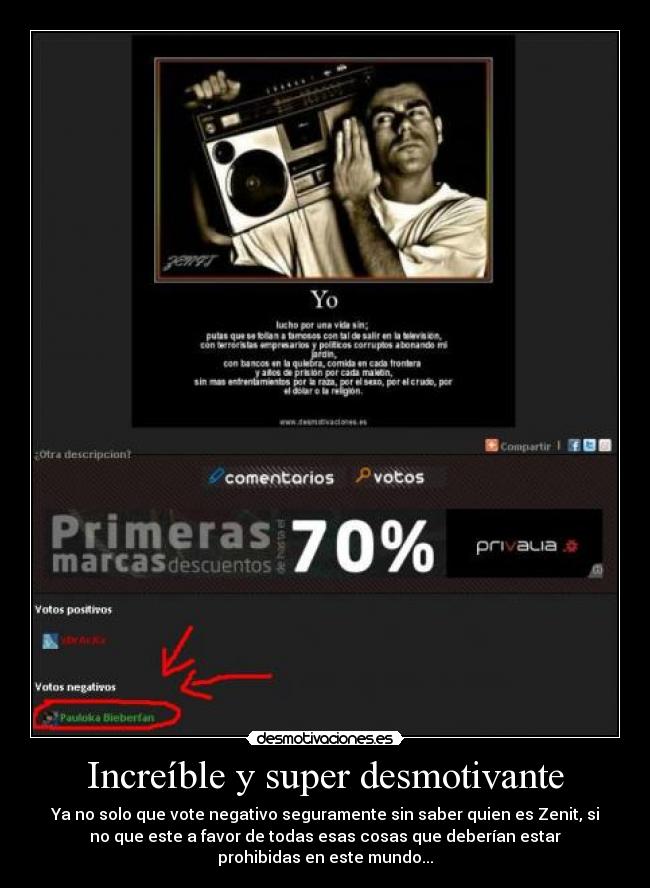 Increíble y super desmotivante -