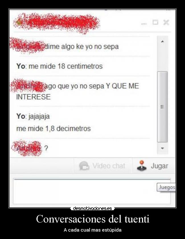 Conversaciones del tuenti - A cada cual mas estúpida