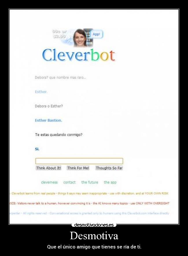 carteles cleverbot desmotivaciones