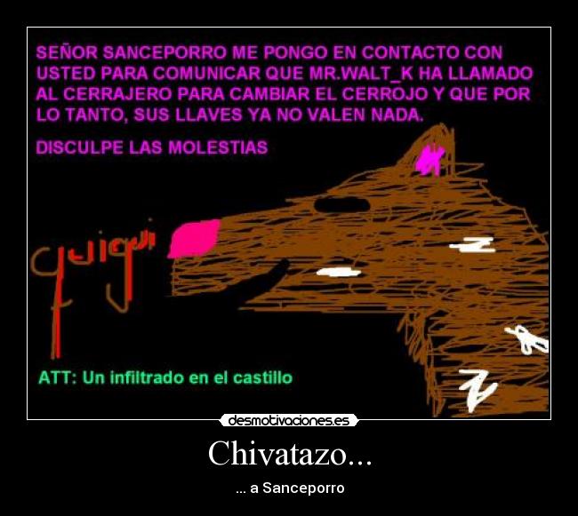 Chivatazo... - ... a Sanceporro