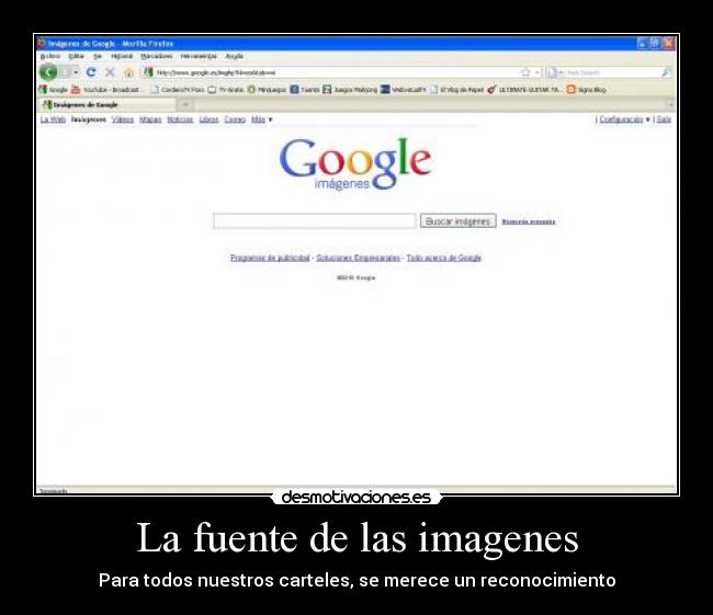 La fuente de las imagenes - Para todos nuestros carteles, se merece un reconocimiento