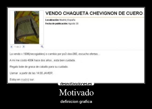 Motivado - definicion grafica