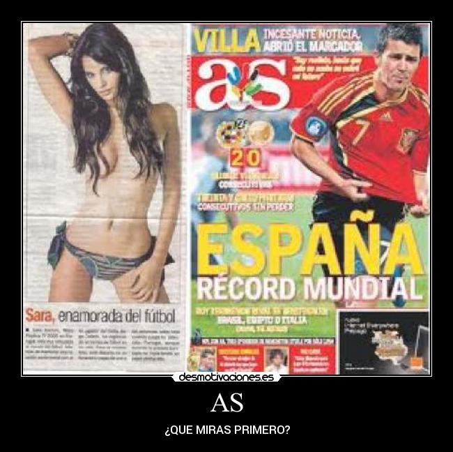 AS - ¿QUE MIRAS PRIMERO?