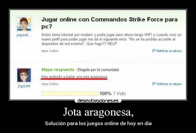 Jota aragonesa, - Solución para los juegos online de hoy en dia