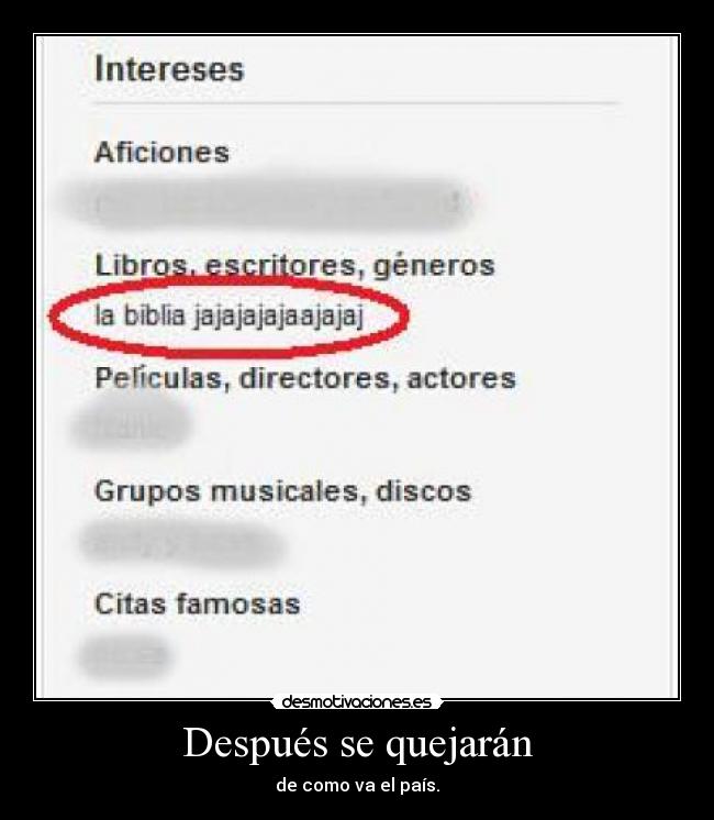 Después se quejarán - 