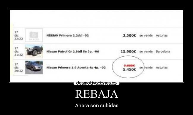 REBAJA -