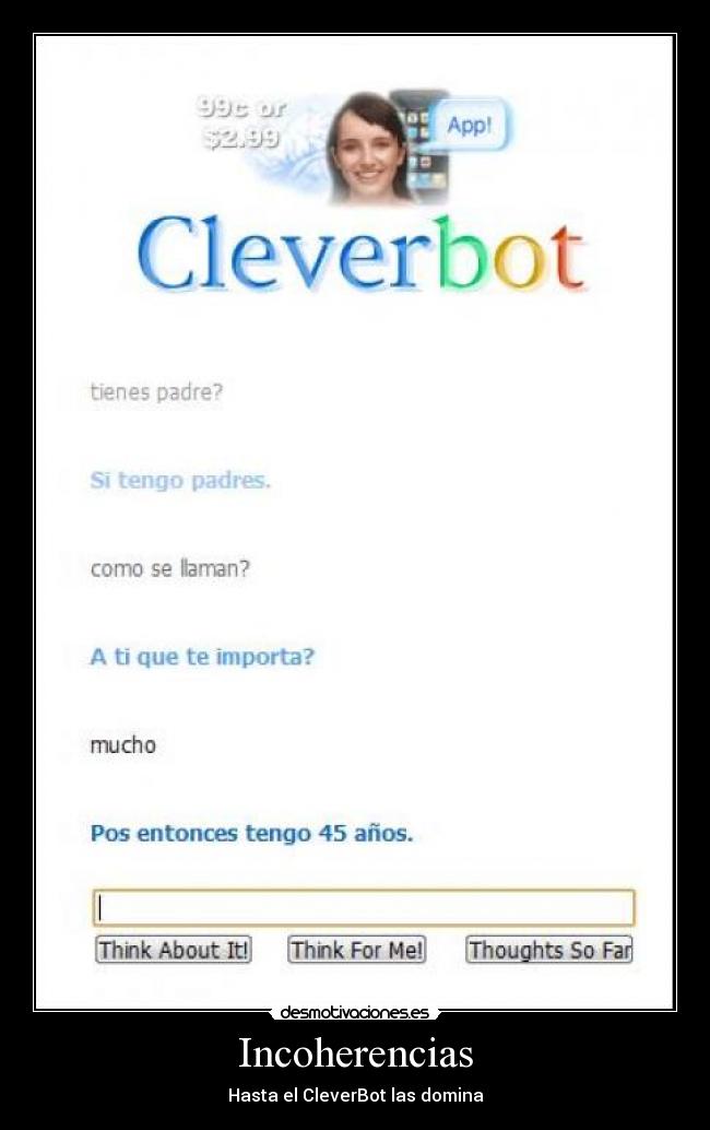 Incoherencias - Hasta el CleverBot las domina