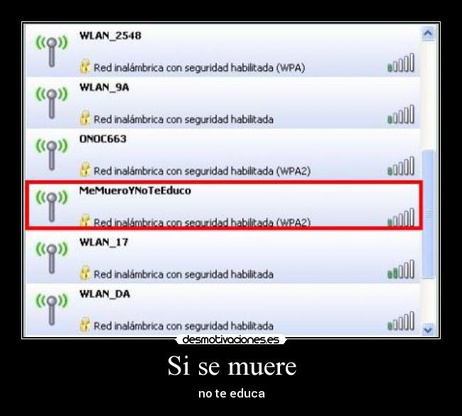 Si se muere - no te educa