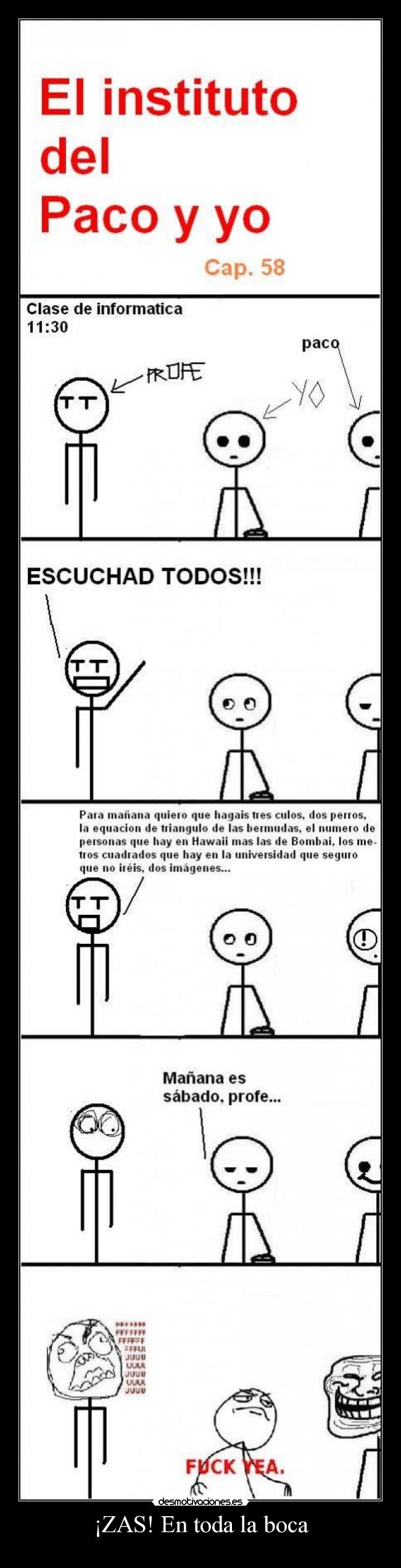 ¡ZAS! En toda la boca -