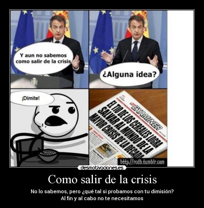 carteles zapatero dimite desmotivaciones