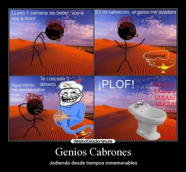 carteles fuuu genio desierto agua desmotivaciones