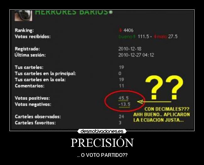 PRECISIÓN - .. O VOTO PARTIDO??