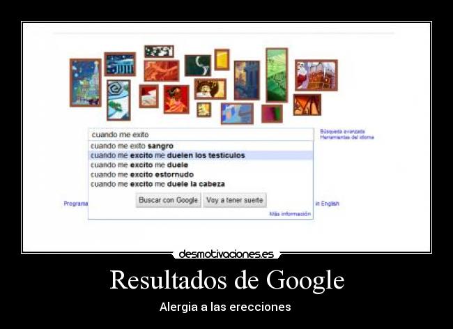 Resultados de Google - Alergia a las erecciones 