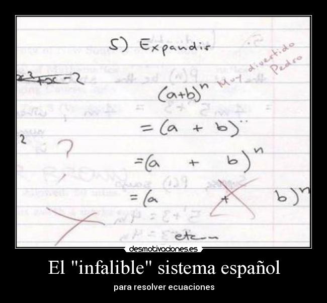 El infalible sistema español - 