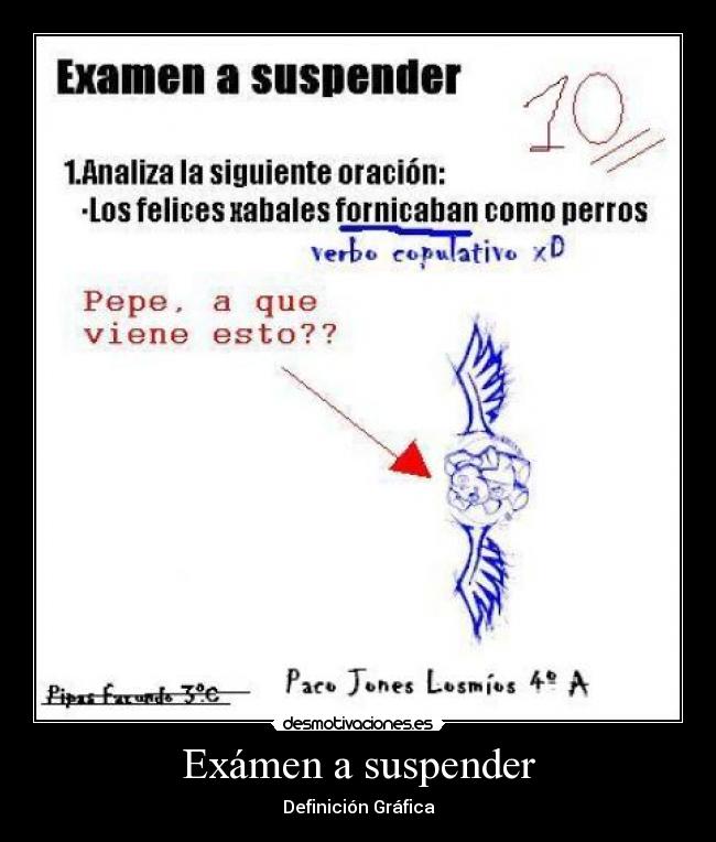 Exámen a suspender - Definición Gráfica