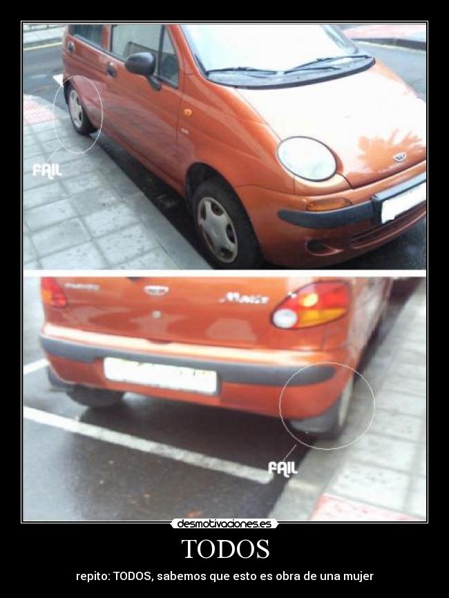 TODOS - repito: TODOS, sabemos que esto es obra de una mujer