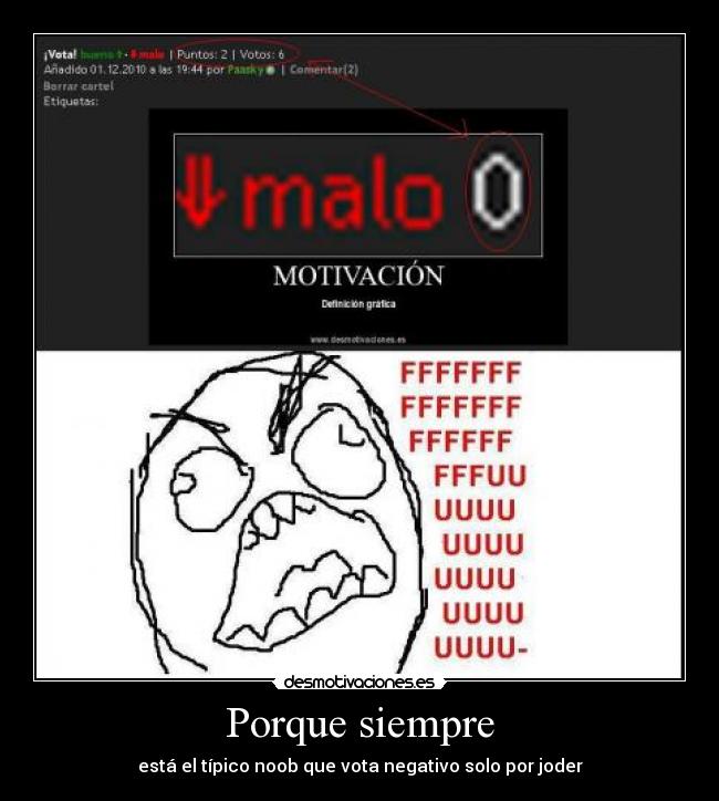 Porque siempre - está el típico noob que vota negativo solo por joder