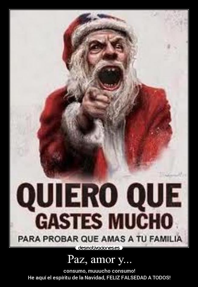 carteles amor papa noel tio sam navidad consumo desmotivaciones