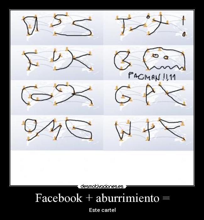 Facebook + aburrimiento = - 