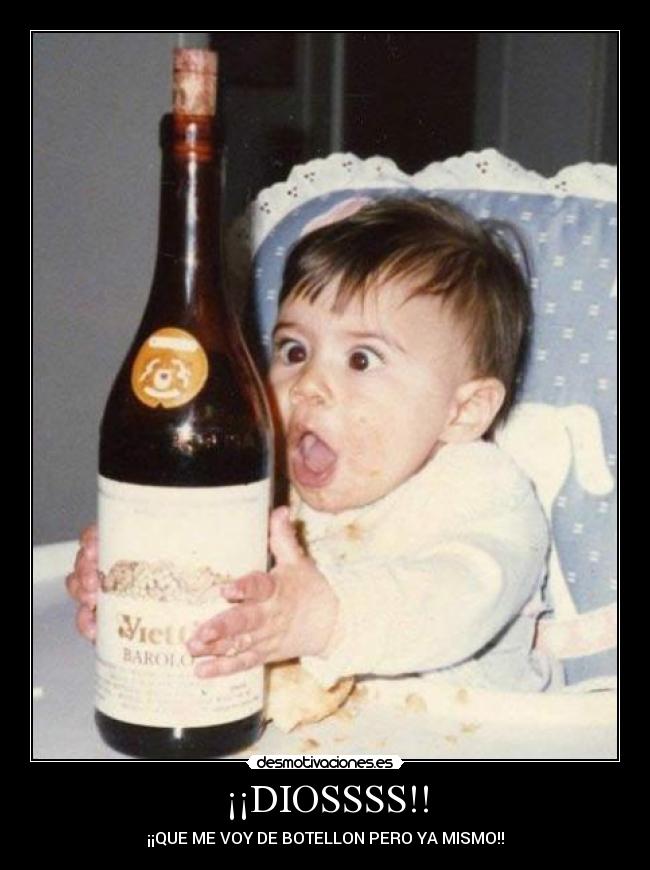 ¡¡DIOSSSS!! - ¡¡QUE ME VOY DE BOTELLON PERO YA MISMO!!