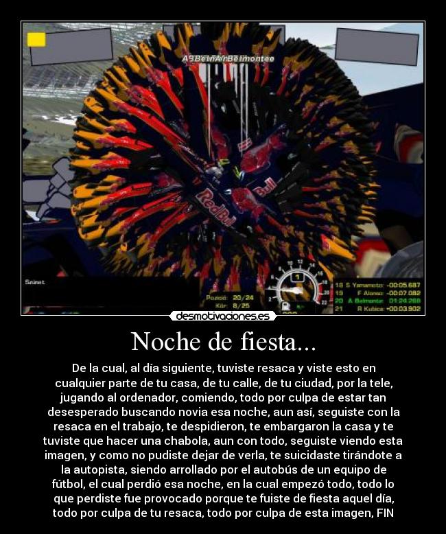 carteles fiesta rfactor paranoia realidad desmotivaciones