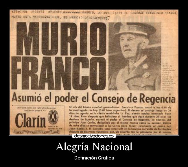Alegría Nacional - Definición Grafica