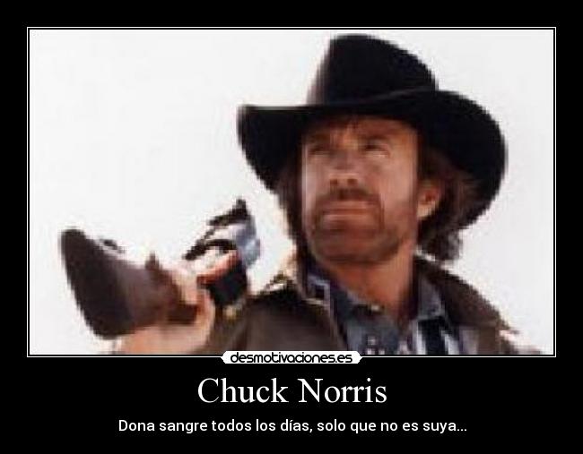 Chuck Norris - Dona sangre todos los días, solo que no es suya...