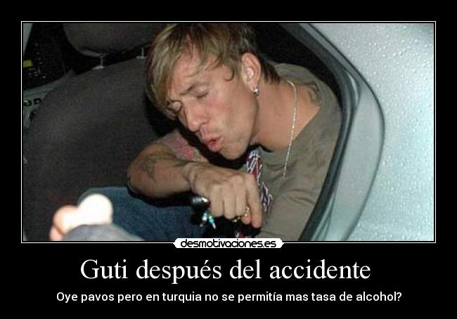 Guti después del accidente  - 