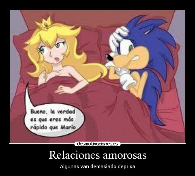 carteles sonic mario amor sexo desmotivaciones