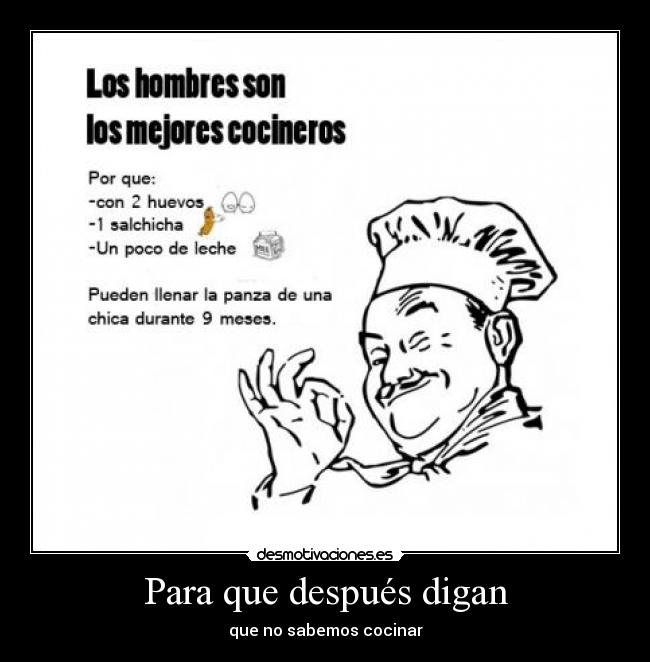 carteles cocina hombre desmotivaciones