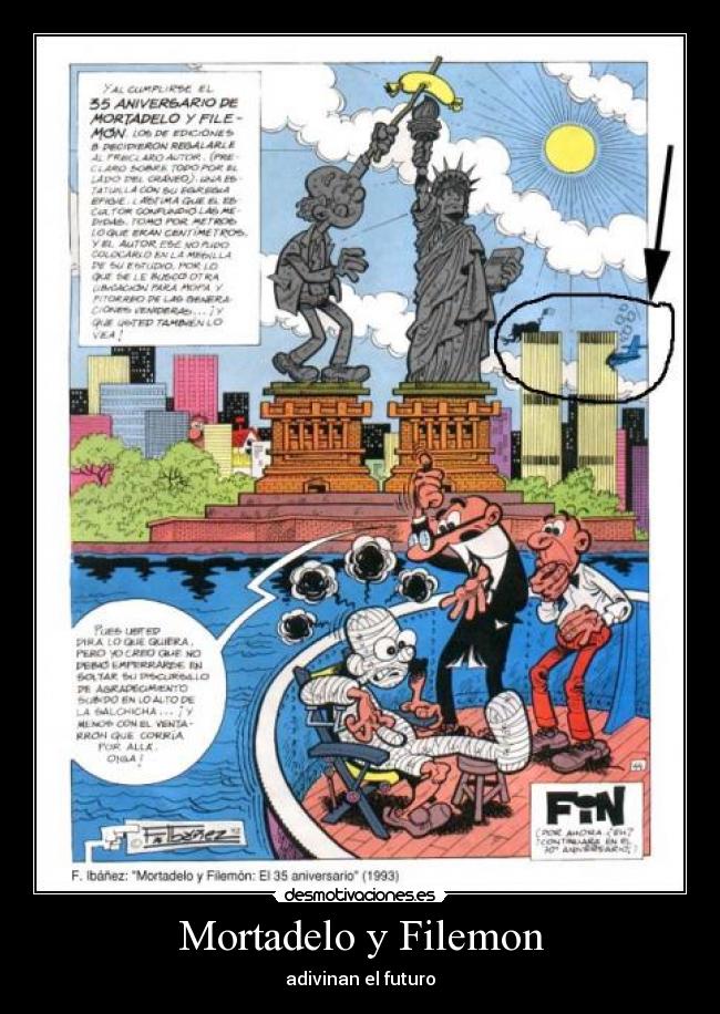 carteles mortadelo filemon magia torres gemelas septiembre desmotivaciones