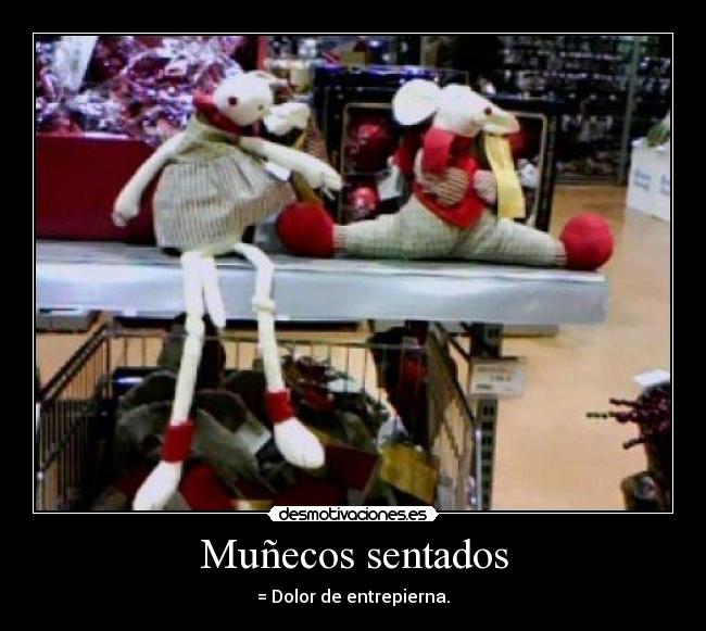 Muñecos sentados -