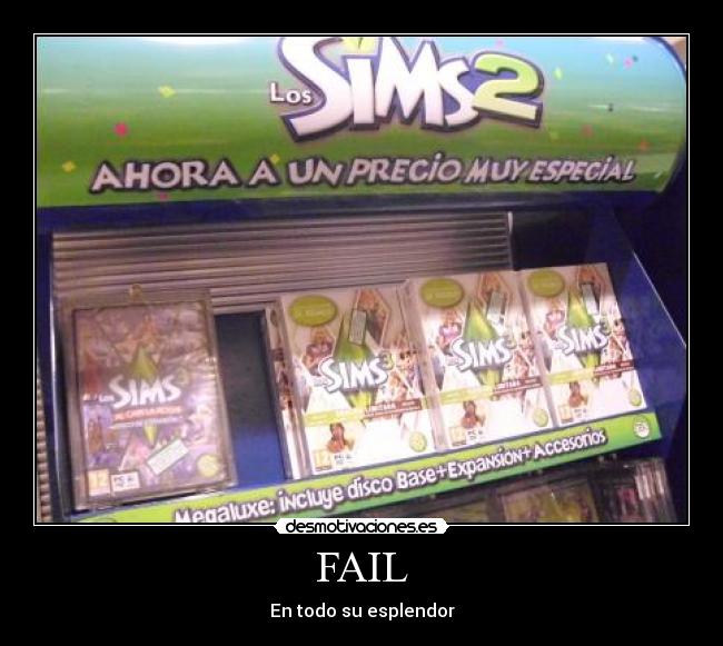 carteles fail sims fail desmotivaciones