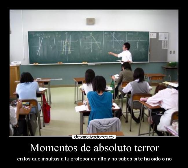 carteles clase profesor insultar desmotivaciones