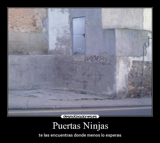 Puertas Ninjas - te las encuentras donde menos lo esperas