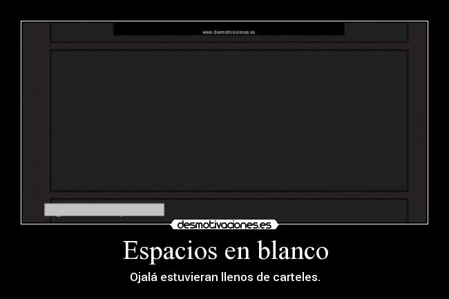 Espacios en blanco - 