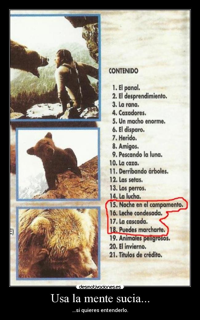 Usa la mente sucia... - ...si quieres entenderlo.