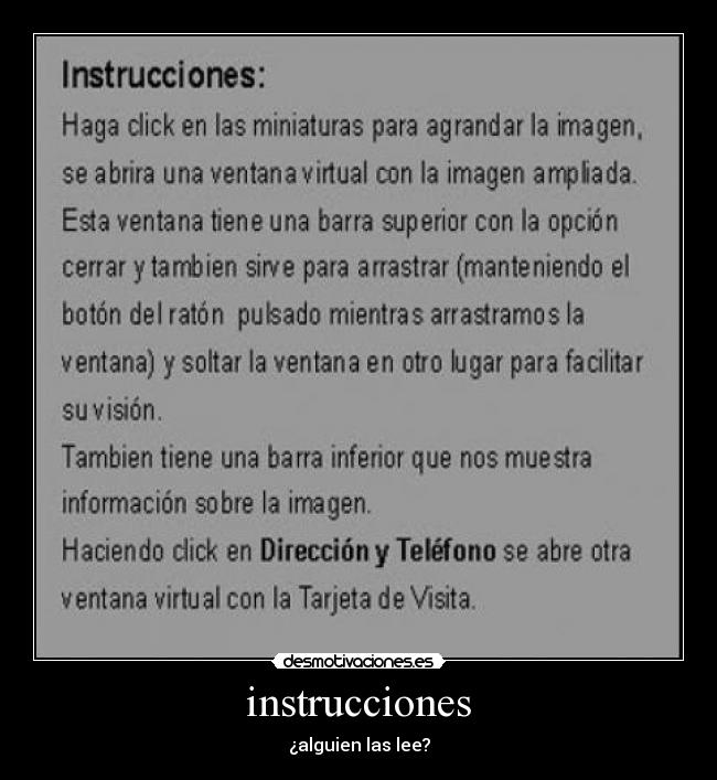 instrucciones -