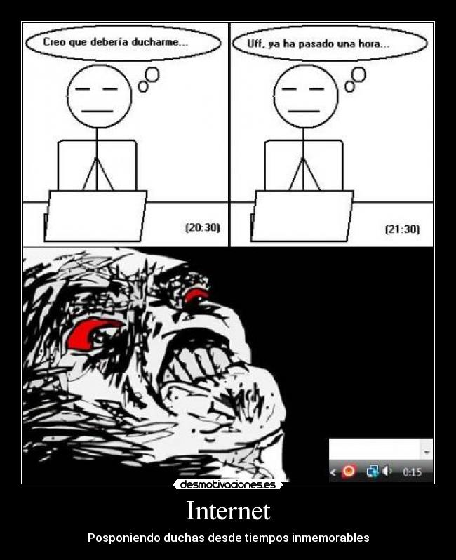 Internet - Posponiendo duchas desde tiempos inmemorables