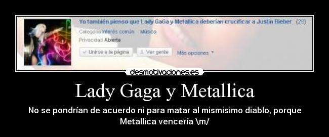 Lady Gaga y Metallica -