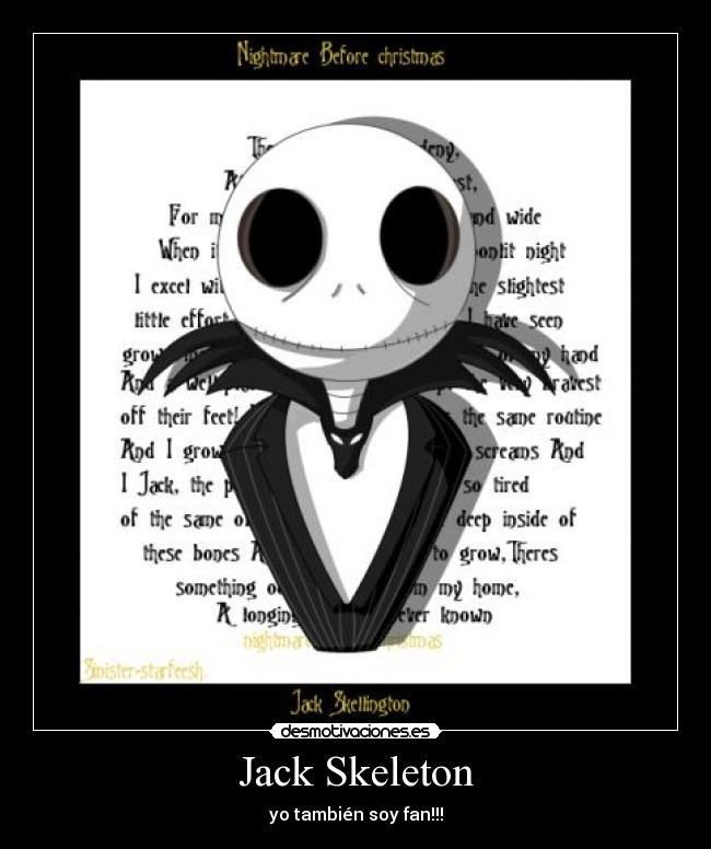 Jack Skeleton - yo también soy fan!!!