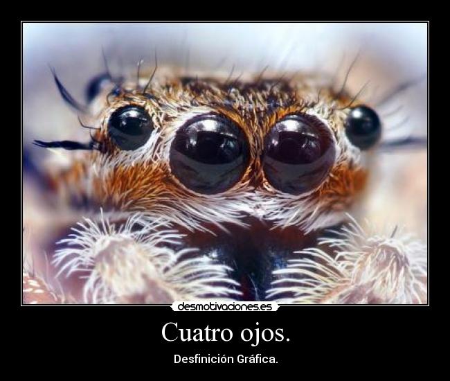 Cuatro ojos. - Desfinición Gráfica.