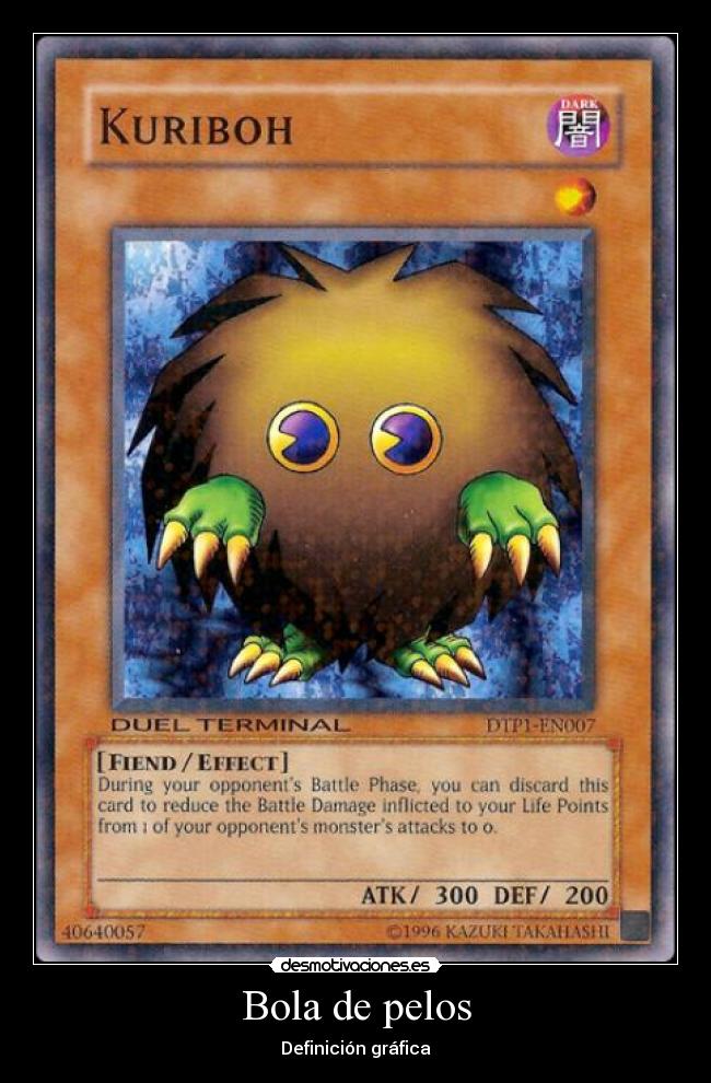 carteles kuriboh bola pelos desmotivaciones