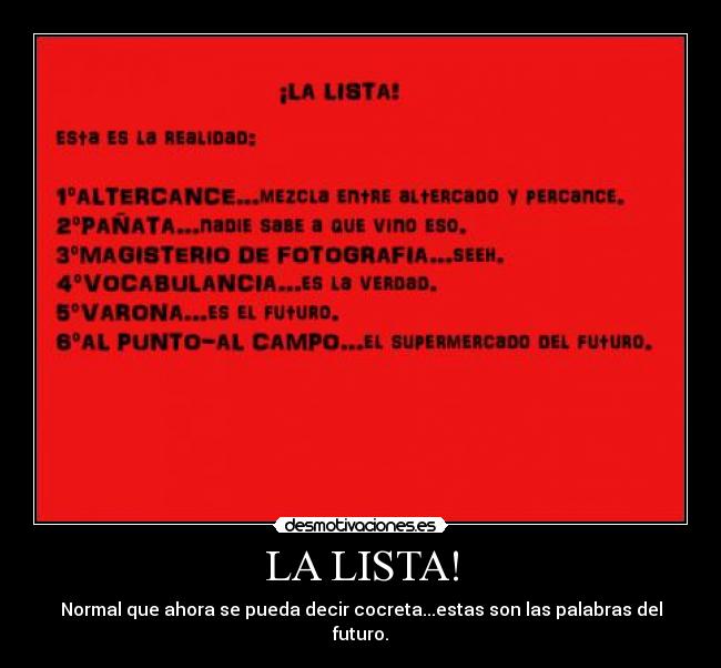 LA LISTA! - 