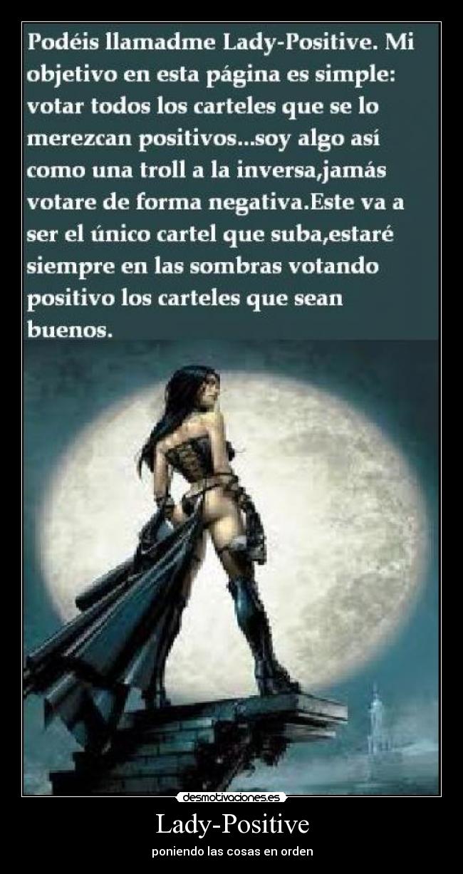 carteles lady-positive desmotivaciones