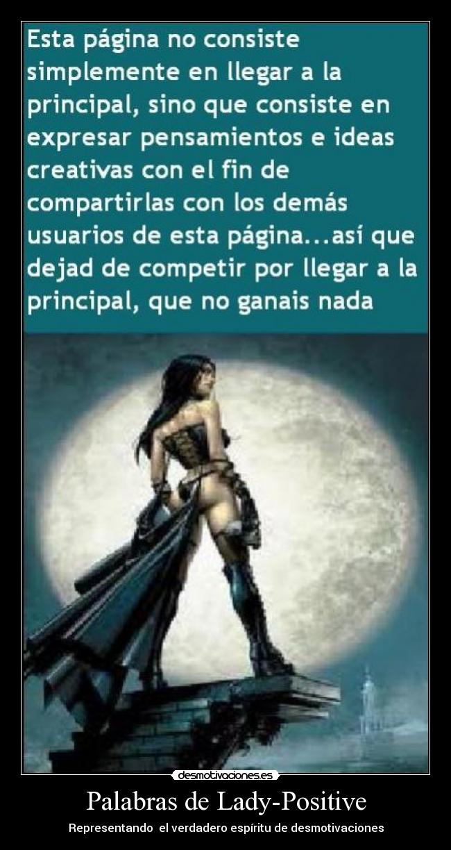 Palabras de Lady-Positive -